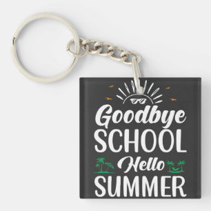 Vaarwel school Hallo zomer, zomerfeest begint haar Sleutelhanger