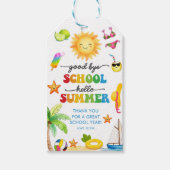 Vaarwel School Hallo Zomerfeest Cadeaulabel (Voorkant)