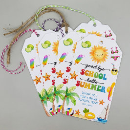 Vaarwel School Hallo Zomerfeest Cadeaulabel