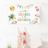 Vaarwel School Hallo Zomerfeest Spandoek (Insitu)