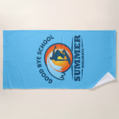 Vaarwel school Hallo zomervakantie Strandlaken (Voorkant)