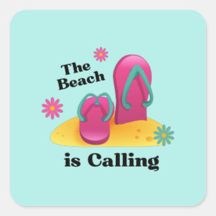 Vaarwel school Hallo zomervakantie Vierkante Sticker
