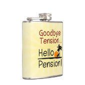 Vaarwel spanning, Hallo pensioen Funny Retirement Heupfles (Rechts)