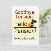 Vaarwel spanning, Hallo pensioen Funny Retirement Kaart (Staand voorkant)