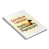 Vaarwel spanning, Hallo pensioen Funny Retirement Notitieboek (Rechterzijde)