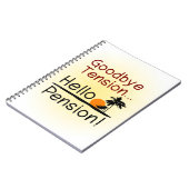 Vaarwel spanning, Hallo pensioen Funny Retirement Notitieboek (Linkerzijde)