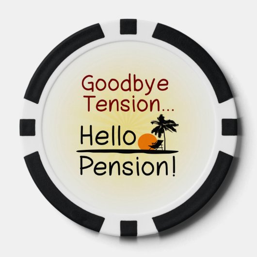 Vaarwel spanning, Hallo pensioen Funny Retirement Poker Chips (Voorkant)