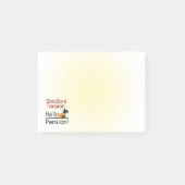 Vaarwel spanning, Hallo pensioen Funny Retirement Post-it® Notes (Voorkant)