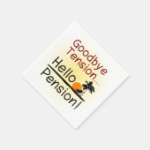 Vaarwel spanning, Hallo pensioen Funny Retirement Servet (Hoek)