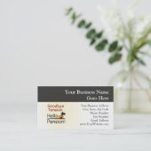 Vaarwel spanning, Hallo pensioen Funny Retirement Visitekaartje (Staand voorkant)