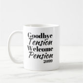 Vaarwel Spanning Welkom Pensioen Pensioen Gift Koffiemok (Links)