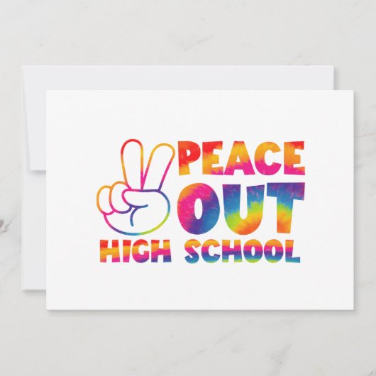 Vaarwel T-shirt met Tie-Dye voor de laatste school Kaart (Voorkant)