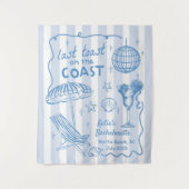 Vaarwel Toast Aan De Kust Bachelorette Feest Banne Wandkleed (Voorkant)