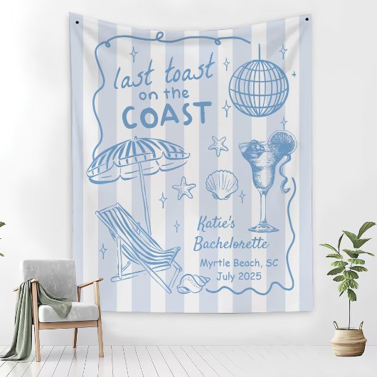 Vaarwel Toast Aan De Kust Bachelorette Feest Banne Wandkleed