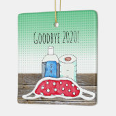 Vaarwel tot 2020 TP, Facemask en Sanitizer Keramisch Ornament (Links)