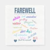 Vaarwel tot ziens - je zult gemist worden servet (Voorkant)