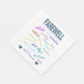 Vaarwel tot ziens - je zult gemist worden servet (Hoek)