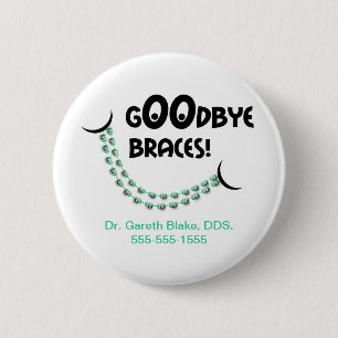 Vaarwel trekt groen-orthodontist patiëntencadeau ronde button 5,7 cm