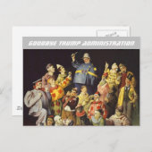 Vaarwel Trump Administration Clowns Circus act Briefkaart (Voorkant / Achterkant)