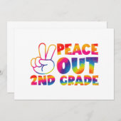 Vaarwel tweede klas Tie Dye laatste dag 2e klas Kaart (Voorkant / Achterkant)