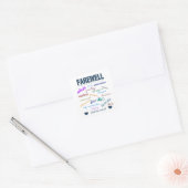 Vaarwel - Vaarwel, je zult gemist worden Vierkante Sticker (Envelop)