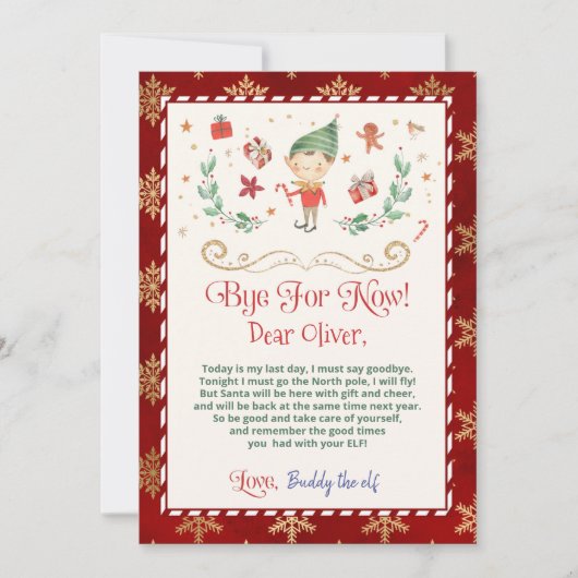 Vaarwel van je zelfbrief kaart (Voorkant)