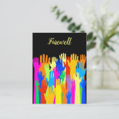 Vaarwel Varewell Community of Diverse Hands Briefkaart (Staand voorkant)