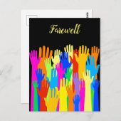 Vaarwel Varewell Community of Diverse Hands Briefkaart (Voorkant / Achterkant)