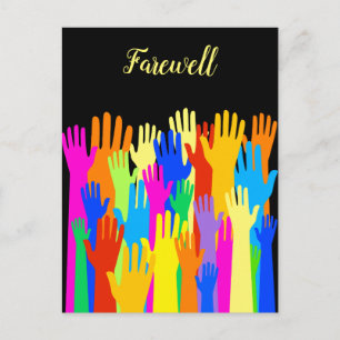 Vaarwel Varewell Community of Diverse Hands Briefkaart