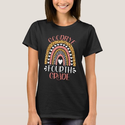 Vaarwel Vierde Klas 4e Klas Leraar Laatste Dag Van T-shirt (Voorkant)