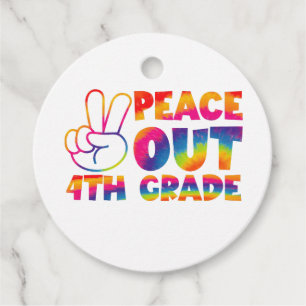 Vaarwel Vierde Klas Tie Dye Laatste Dag 4e Klas Bedankjes Labels