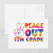 Vaarwel Vierde Klas Tie Dye Laatste Dag 4e Klas  Briefkaart (Voorkant / Achterkant)