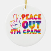 Vaarwel Vierde Klas Tie Dye Laatste Dag 4e Klas  Keramisch Ornament (Voorkant)