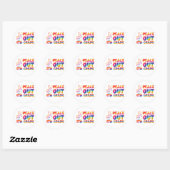 Vaarwel Vierde Klas Tie Dye Laatste Dag 4e Klas Ronde Sticker (Vel)