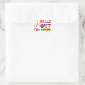 Vaarwel Vierde Klas Tie Dye Laatste Dag 4e Klas Ronde Sticker (Tas)