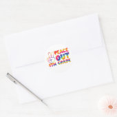 Vaarwel Vierde Klas Tie Dye Laatste Dag 4e Klas Ronde Sticker (Envelop)