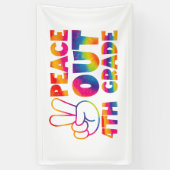Vaarwel Vierde Klas Tie Dye Laatste Dag 4e Klas Spandoek (Verticaal)