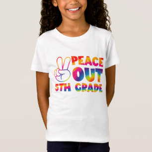 Vaarwel vijfde klas tie-dye laatste dag 5e leerjaa t-shirt
