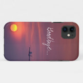 Vaarwel vliegtuig met zonsondergang vliegende zwer Case-Mate iPhone case (Achterkant (horizontaal))