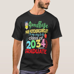 Vaarwel voorschool Hallo Kindergarten Prek Graduat T-shirt