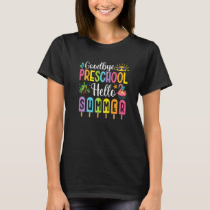 Vaarwel voorschoolse Hallo Summer Popsiche Ice Las T-shirt