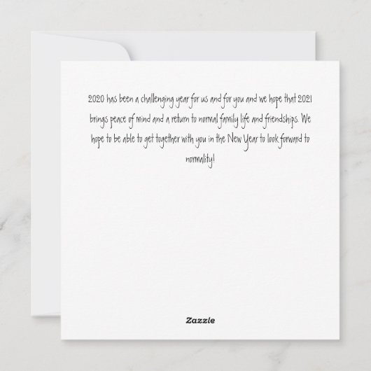 Vaarwel vrede aan 2020 Mooie volks kunst duiven Feestdagenkaart (Achterkant)