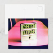 Vaarwel vrienden Heard Pink Briefkaart (Voorkant / Achterkant)