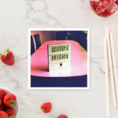 Vaarwel vrienden Heard Pink Servet (Insitu)