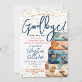 Vaarwel weggaan feest kaart (Voorkant)