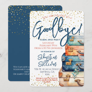 Vaarwel weggaan feest kaart