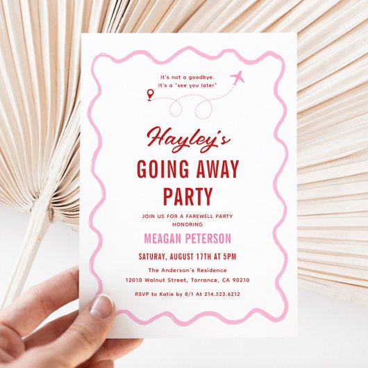 Vaarwel weggaan feest kaart