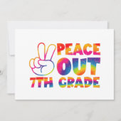 Vaarwel Zevende Klas Tie Dye Laatste Dag 7e Klas Aankondiging (Voorkant)