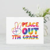 Vaarwel Zevende Klas Tie-Dye Laatste Dag 7e Klas Aankondiging (Staand voorkant)