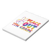Vaarwel Zevende Klas Tie Dye Laatste Dag 7e Klas Notitieblok (Linkerzijde)